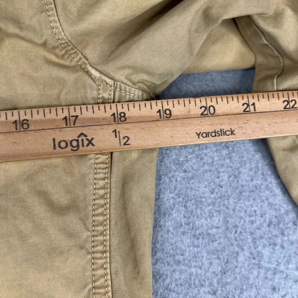 Gap Kids 3 Button Coat Youth XL Beige Canvas Pockets Casual Classic